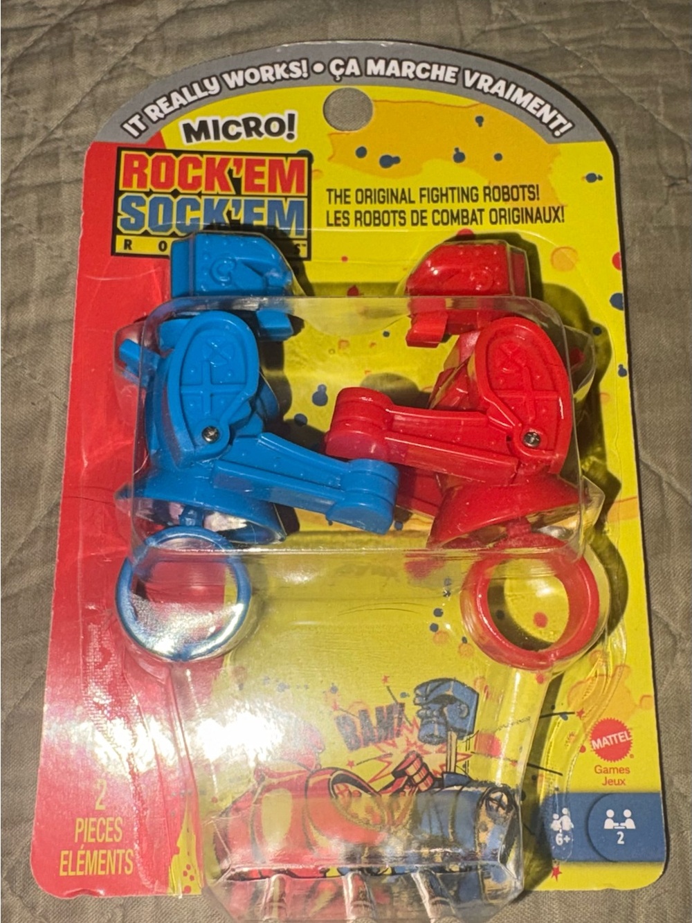 Mattel Rock 'Em Sock 'Em Micro Robots - Blue & Red